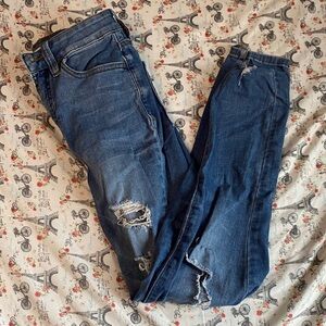 SO Women's Distressed Denim Boyfriend Jeans